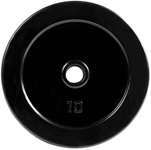 Black Rubber Coated Standard 1-Inch Weights (Single Plate)-Gains Everyday