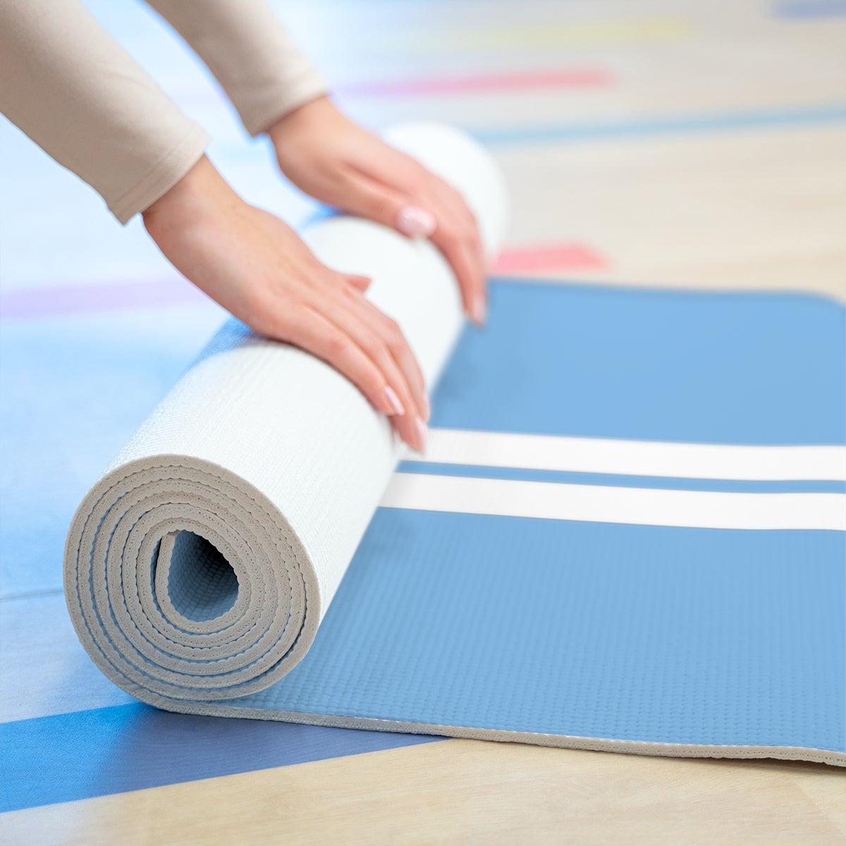 Blue Yoga Mat-Gains Everyday