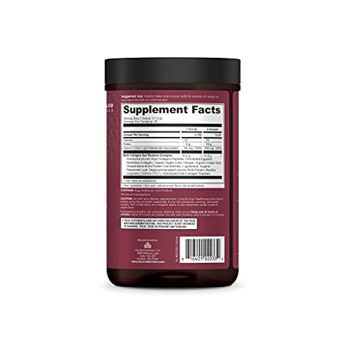 Collagen Powder Protein by Ancient Nutrition, Multi Collagen Protein Gut Restore, Lemon Ginger, Apple Cider Vinegar, Vitamin C, Hydrolyzed Collagen Peptides for Healthy Hair and Nails,8.4 oz.-Gains Everyday
