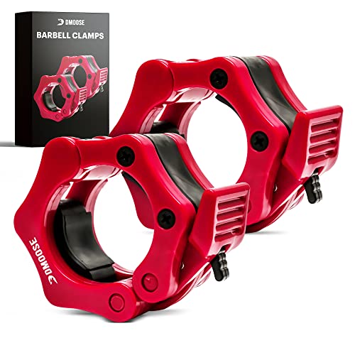 DMoose Olympic Quick Release Barbell Collar (Non Slip Locking) Weight Clips-Gains Everyday