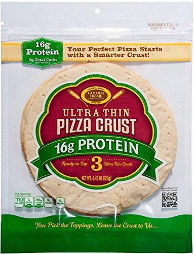 Golden Home Ultra Thin 16g Protein Pizza Crust, 3 crusts-Gains Everyday