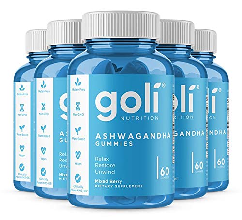 Goli® Ashwagandha & Vitamin D Gummy (Mixed Berry, KSM-66, Vegan, Plant Based, Non-GMO, Gluten-Free & Gelatin Free)-Gains Everyday