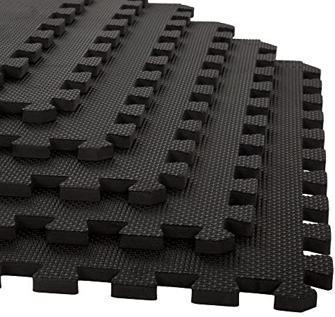 Gym Floor Tiles, Interlocking EVA Foam Padding 6 Pack, 24" X 24" X 0.5"-Gains Everyday