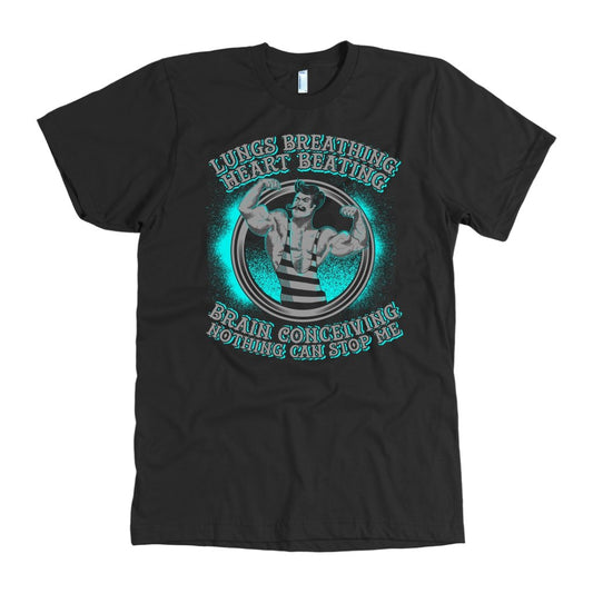 Nothing Can Stop Me - Vintage Strongman Motivational Gym Workout T-shirt-Gains Everyday