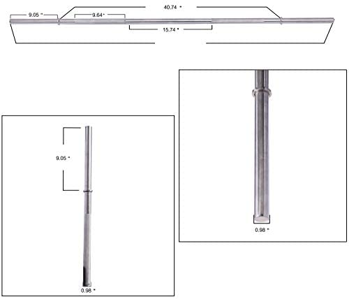 Olympic Weightlifting Barbell, 700 lb Capacity, Silver (Available in 1" and 2" Diameter)-Gains Everyday