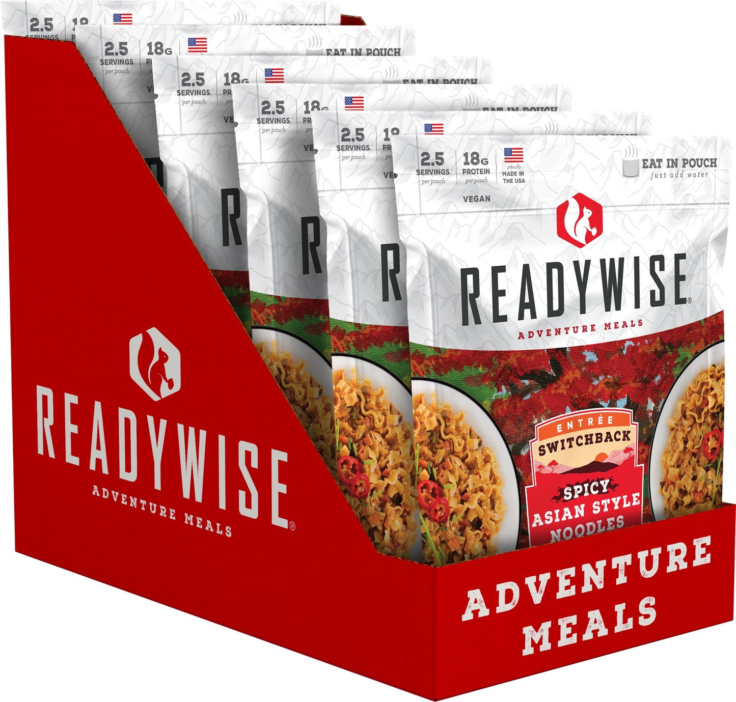 READYWISE 6 CT Case Switchback Spicy Asian Style Noodles-Gains Everyday