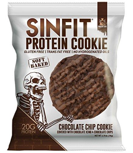 SINFIT Protein Cookie by Sinister Labs - 20g protein Gluten-free - 2.75 oz (Chocolate Chip, 10-Pack)-Gains Everyday