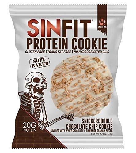 SINFIT Snickerdoodle Chocolate Chip Protein Cookies - 20g of protein - gluten free - 2.75 oz cookies (10 soft baked cookies)-Gains Everyday