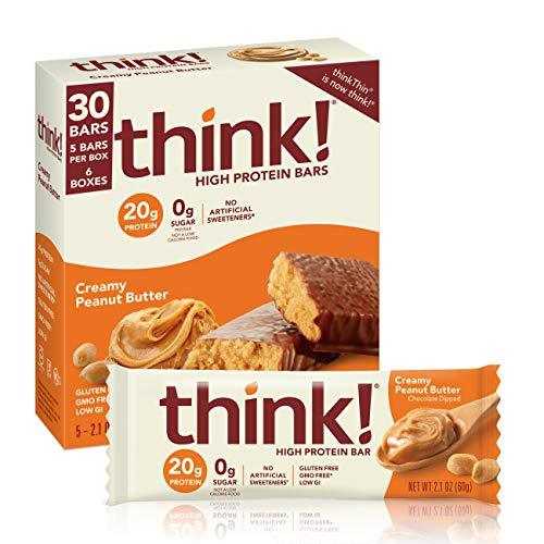 think! High Protein Bars, 18g Protein, 2g Sugar, No Artificial Sweeteners, GMO Free, 2.1 Oz Bar-Gains Everyday
