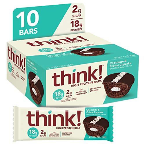 think! High Protein Bars, 18g Protein, 2g Sugar, No Artificial Sweeteners, GMO Free, 2.1 Oz Bar-Gains Everyday